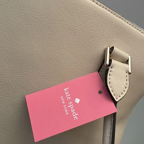 KATE SPADE MARIELLA GREEN ST LEATHER CRÈME BAG - Picture 4 of 14